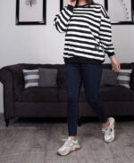 دورس یقه گرد راه راه - تصویر 4